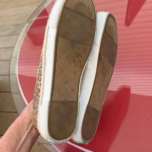 Jack Rogers gold sparkle sneakers perfect for a wedding or a special event - Picture 5 of 6